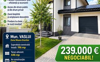 VILĂ individuală P+1E, teren 450 mp, mobilată, VASLUI, M. Grecilor - zona LCL; - Poză 1