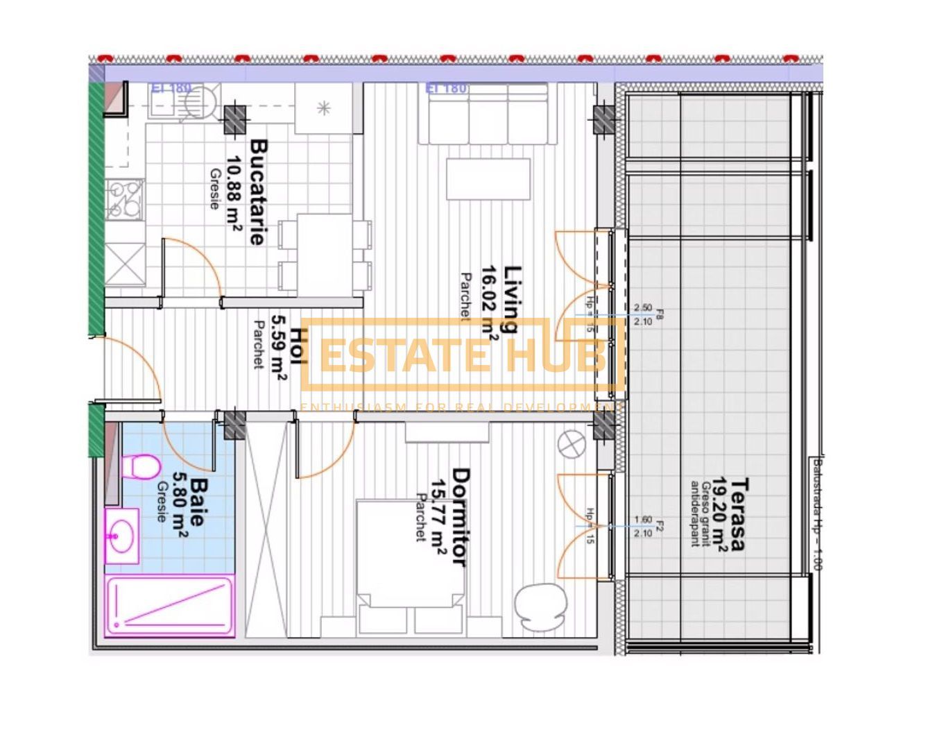Apartamente 2 camere | Standarde NZEB | Comision 0 - Poză 3