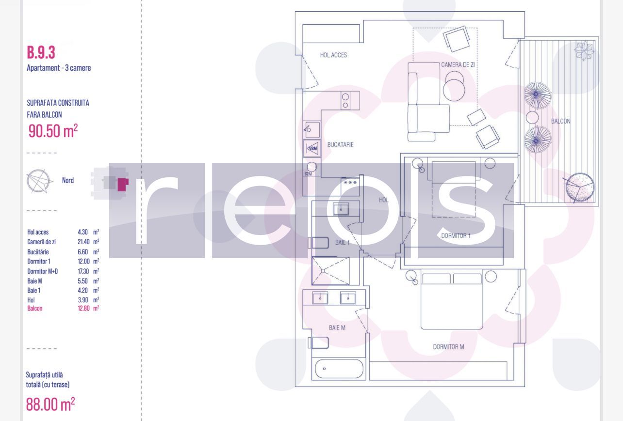 ETAJ 3-9-13 | ONE VERDI PARK |3 CAMERE | VEDERE PANORAMICA| PARCARE - Poză 10