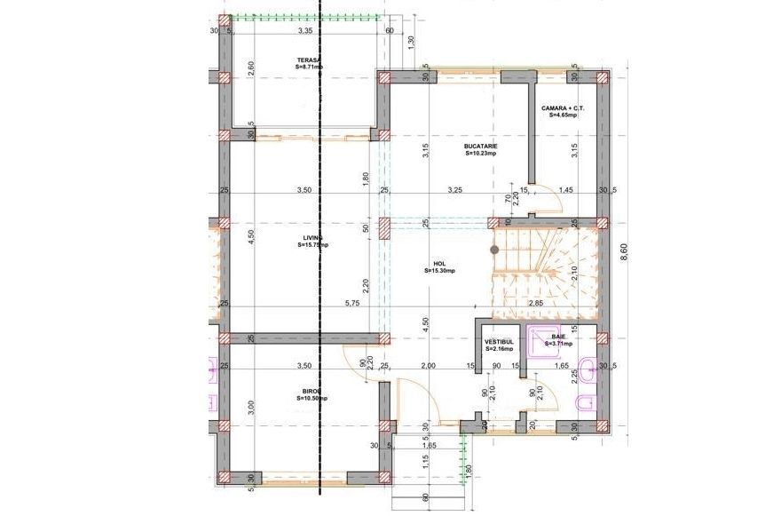 Casă nouă înșiruită, cu 5 camere, la gri, în Livada - Poză 9