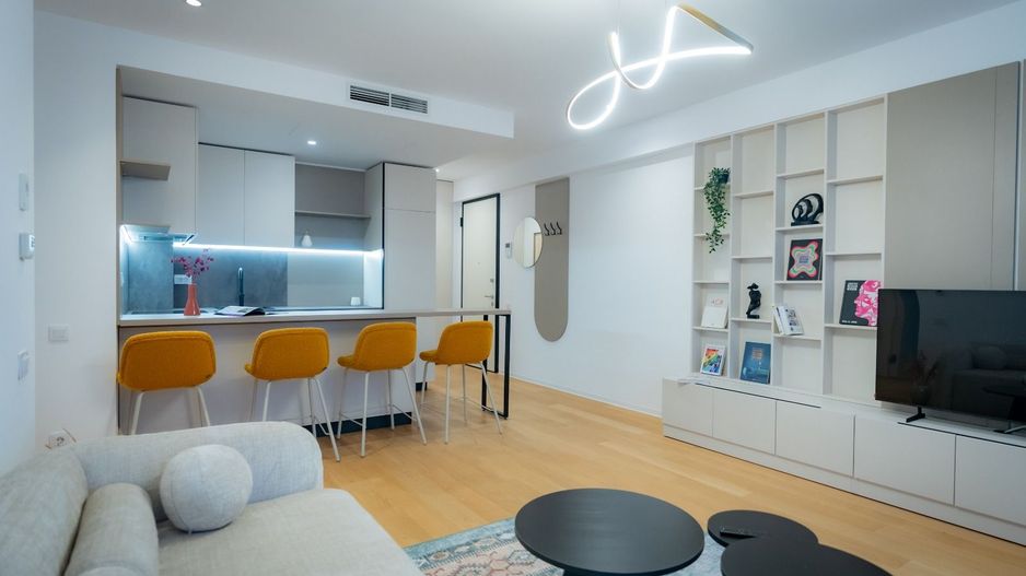 3 camere mobilat si utilat | parcare | One Lake Club Floreasca | Tei - Poză 1