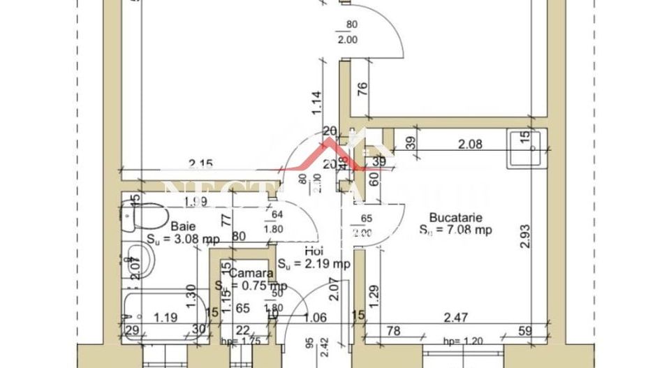 NECTORA IMOB-Apartament 2 camere, Parcul 1 Decembrie, 43 mp, Utilat - Poză 8