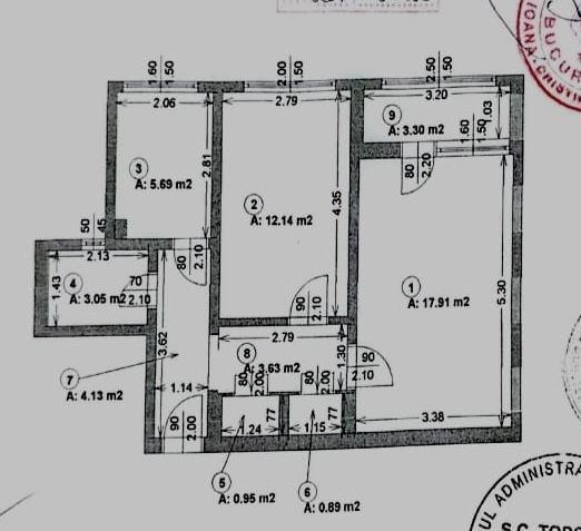 Apartament cu doua camere de vanzare, bd. Brancoveanu, 88.900€ negociabil - Poză 13