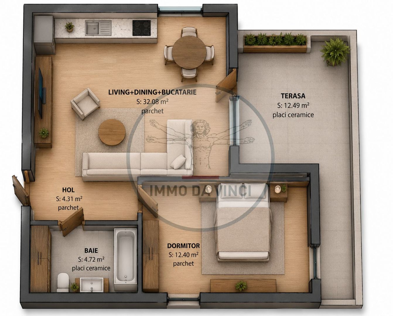 Apartamente cu 1-2-3-4 camere, parcare | Bloc Nou Traian Vuia Pod IRA - Poză 4
