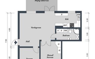 Apartament de 3 camere 76 mp in Pantelimon - Schiță 12