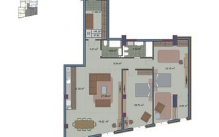 Vânzare, apartament, 2 camere + living, str Columna, Centru. - Poză 17