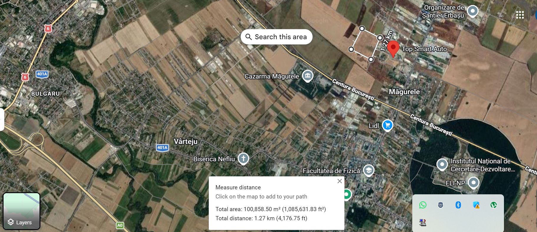 Vand teren intravilan 58.807 mp Magurele strada Fermei - Poză 3