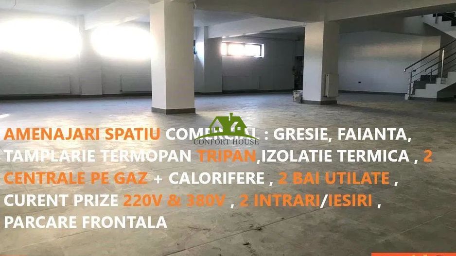 Spatiu comercial nou amenajat 2 intrari/2bai/2centrale/PVC tripan - Poză 13