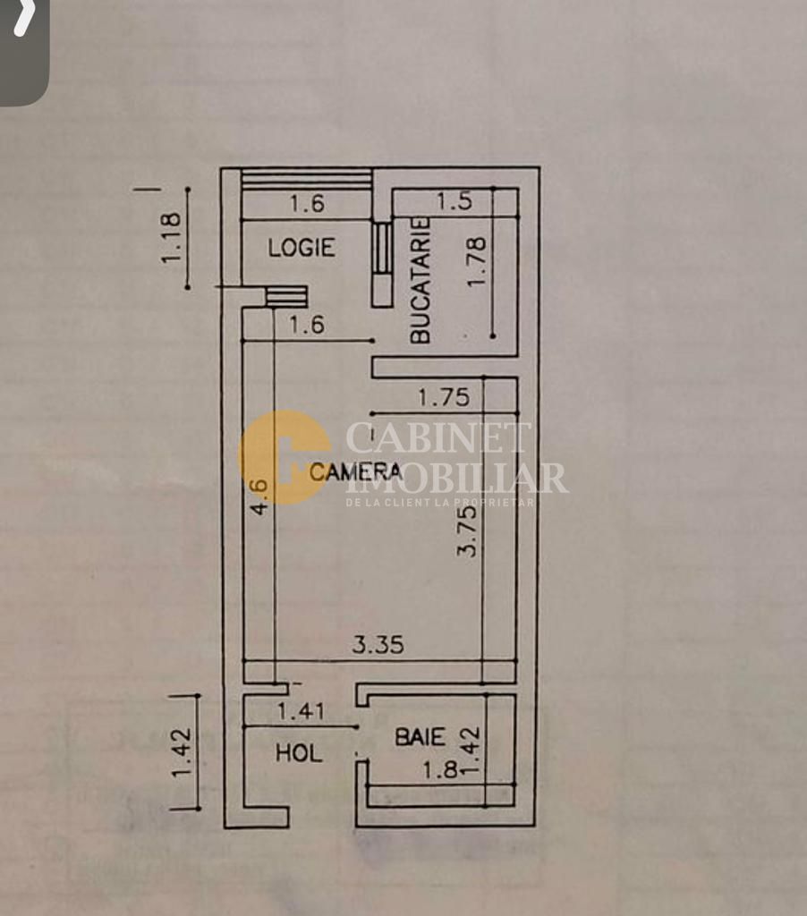 Garsoniera etaj 1 zona Alexandru  - rond Zimbru - Poză 3