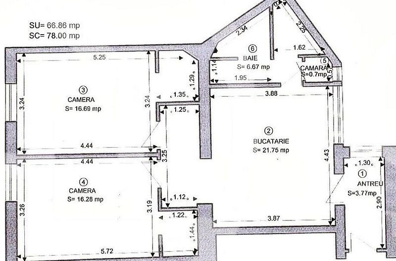 Apartament de inchiriat, 3 camere, ultacentral, la 2 min.de Piata Unirii, Oradea - Poză 10