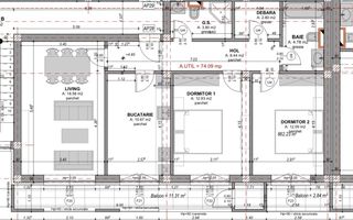 Apartament 3 camere | 74mpu | zona Doamna Stanca - Poză 12