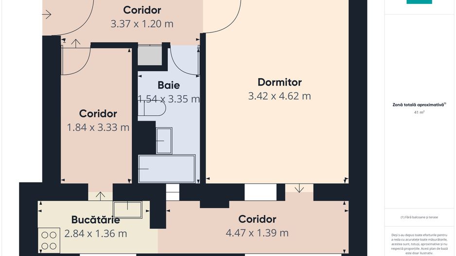 Apartament cu 1 cameră în zona Fratelia - Poză 8