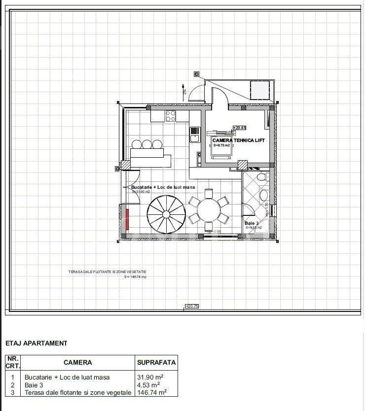 Penthouse de lux | 2 locuri de parcare | Bonjour Residence - Schiță 15