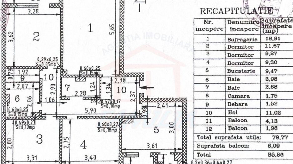 APARTAMENT 4 CAMERE, MICRO 20, 110.000 € - Poză 4