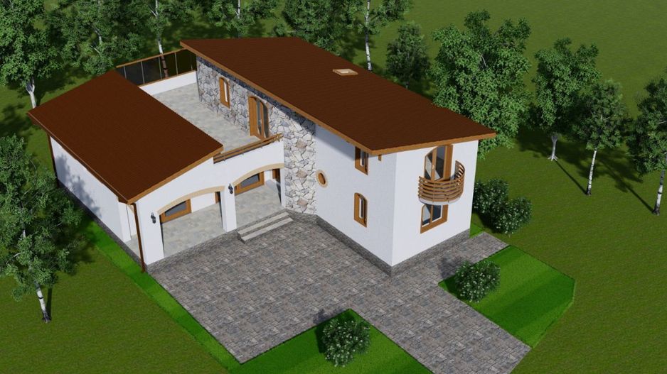 Proiect casă cu mansardă în construcție Micălaca - Poză 1