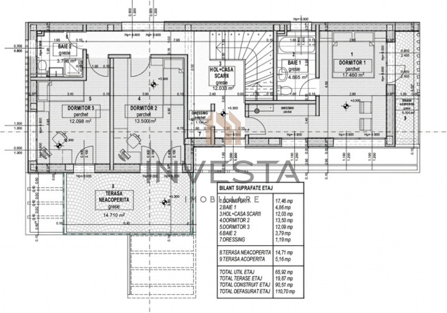 Casa individuala nZEB cu piscina, 501 mp teren, 160mp utili, Sanicoara - Schiță 22