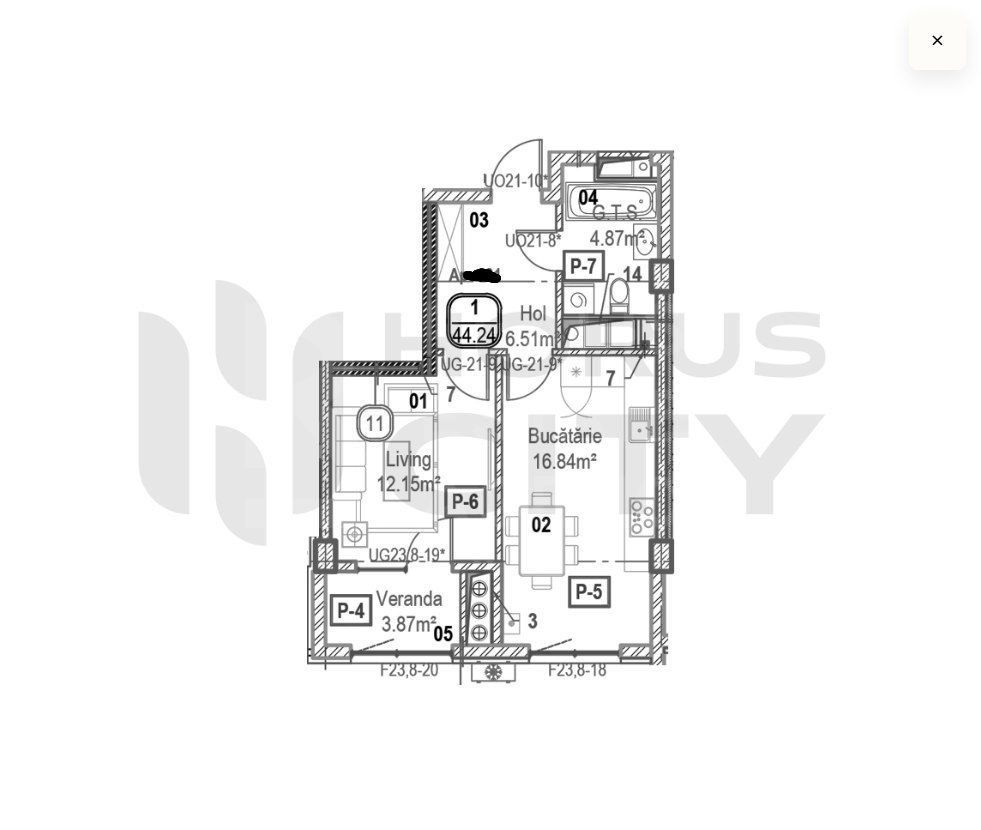 Vânzare, apartament, 1 cameră, str. Tudor Vladimirescu, Râșcani - Schiță 2