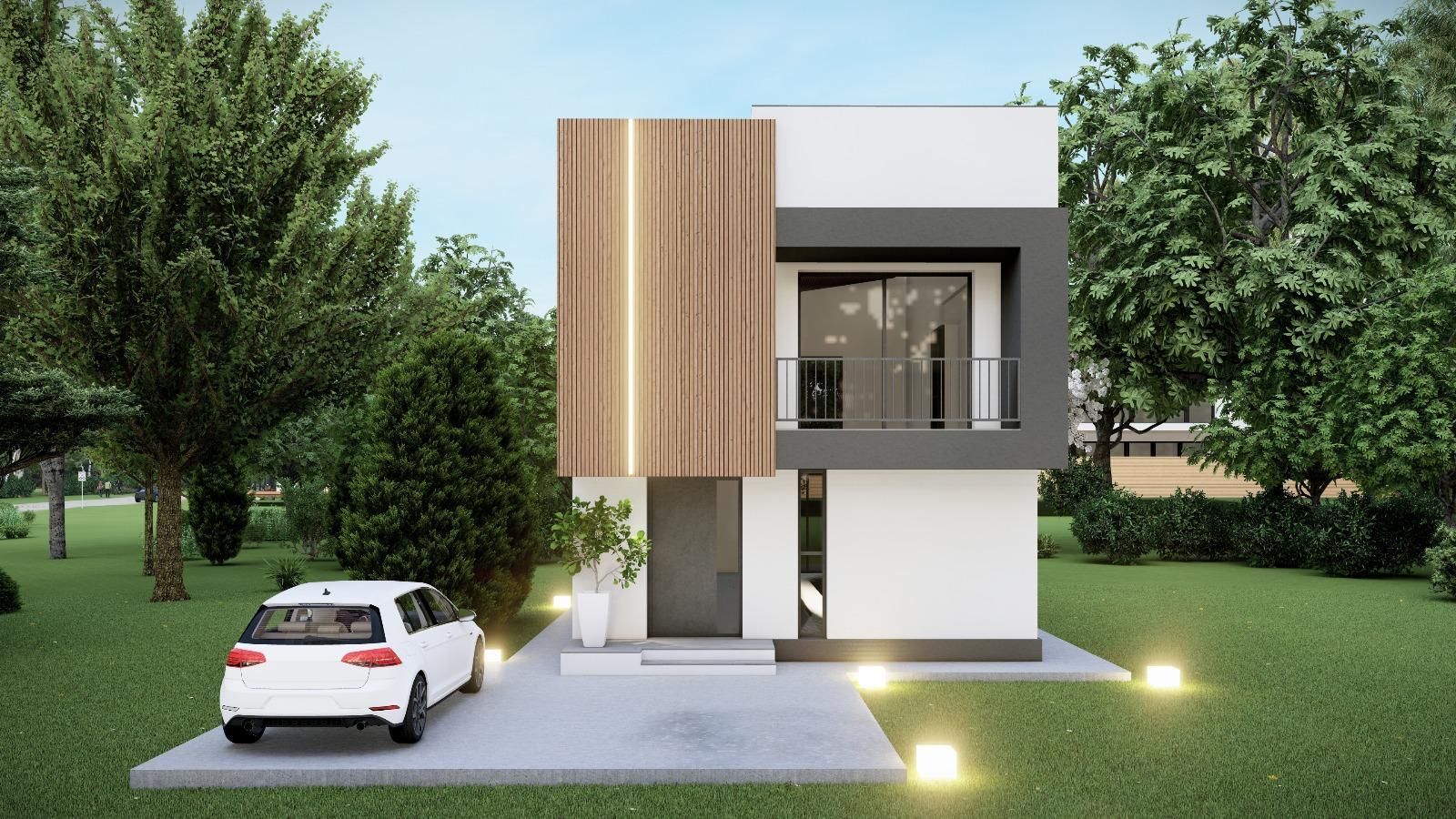 Vila eficienta energetic Tunari, strada publica, POMPA SI PANOURI SOLARE - Poză 6