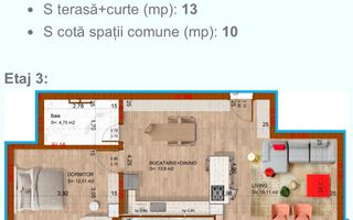 | APARTAMENT 2 CAMERE-63 MP UTILI | ZONA DOMENII-BLOC 2023 | - Poză 15