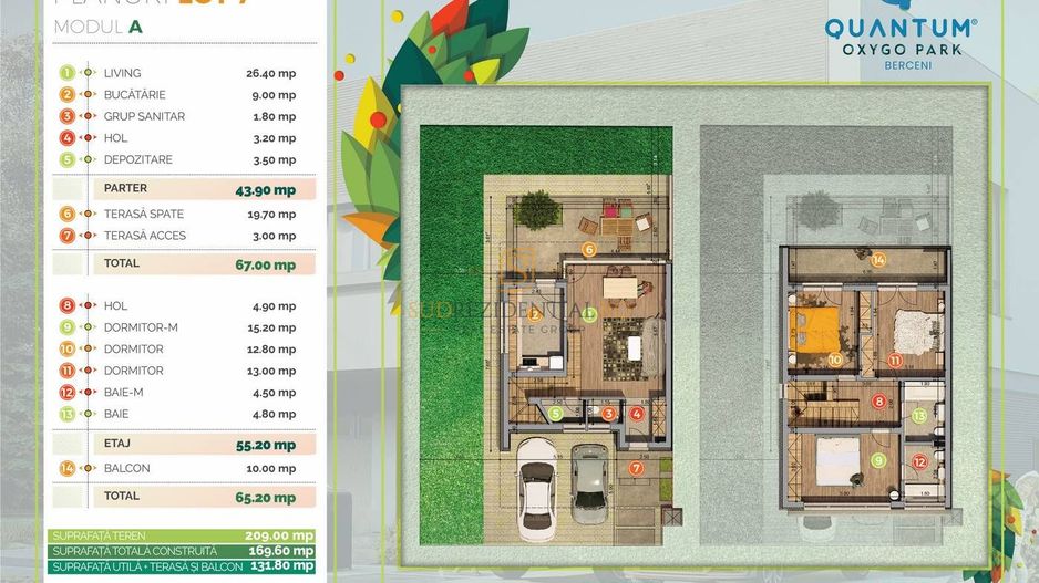 Vila duplex, 4 camere, cartier rezidential - Comuna Berceni, Ilfov - Schiță 8