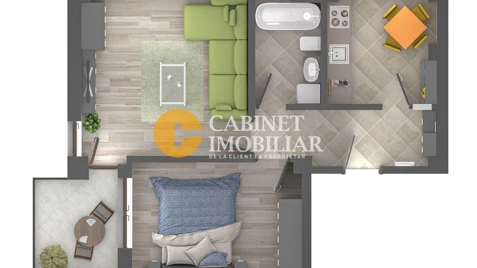 Apartament 2 Camere Decomandat Etaj 2 64 mp - Poză 3