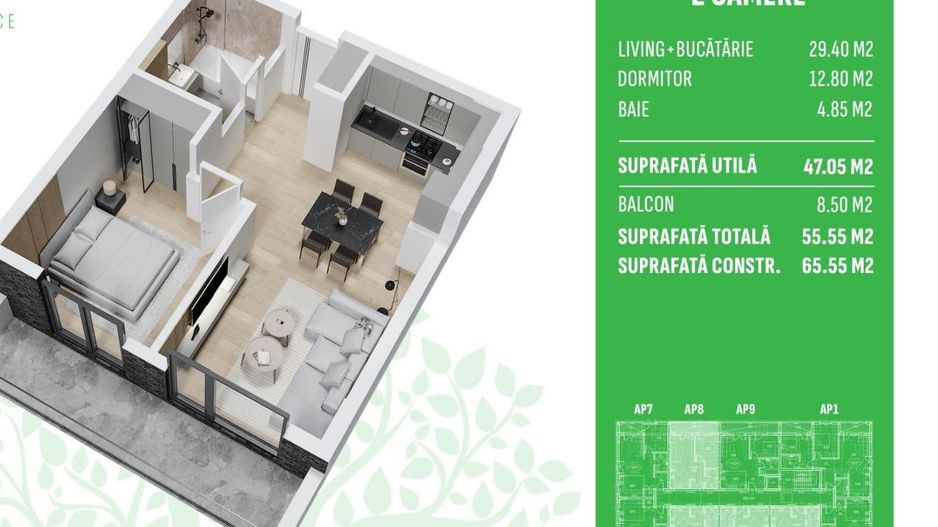 Apartament 2 Camere Otopeni – Libertății| Piscină Privată - Poză 15