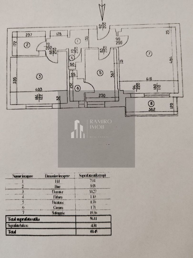 Apartament 2 camere, str Vicina, decomandat, 61 mp - Poză 14