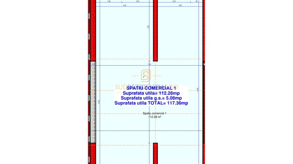 Spatiu comercial 117 mp | Vienna Parkside – Bd Metalurgiei - Schiță 12