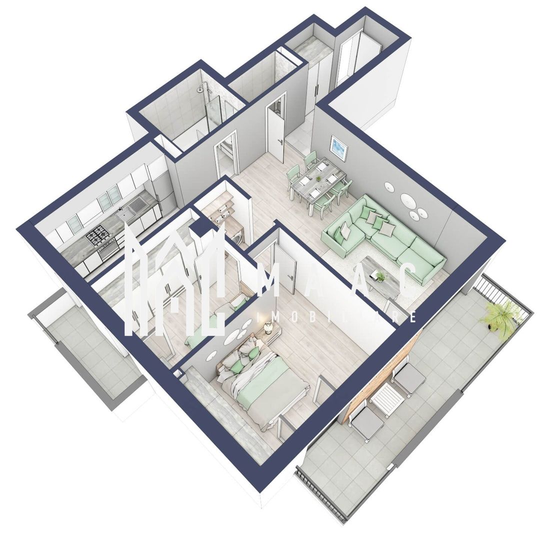 Apartament 3 camere | Balcoane 15.1 mp | Etaj 1 | Turnisor - Poză 5