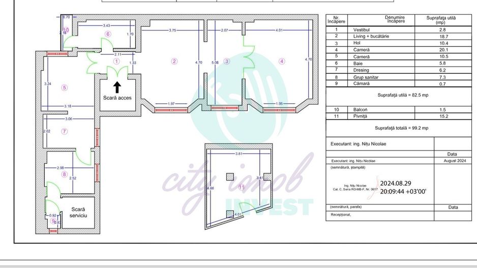 Apartament 3 camere "la cheie", Piata Sfantul Stefan - Poză 3