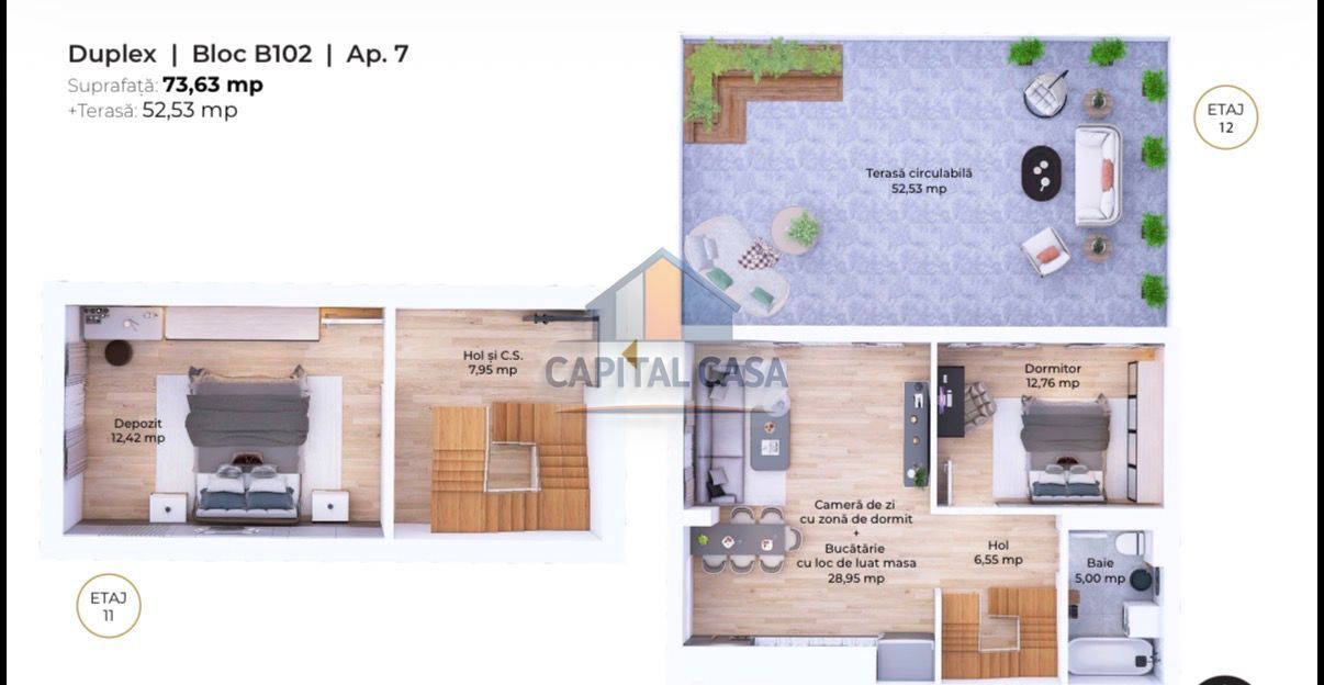 Duplex cu priveliște panoramică de vânzare - Poză 1