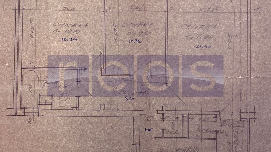 DE VANZARE APARTAMENT 3 CAMERE 65 MP | DECOMANDAT| METROU LUJERULUI - Schiță 8