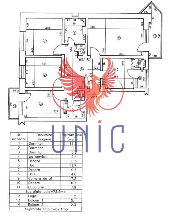 Apartament ultracentral decomandat, 4 camere - Poză 9