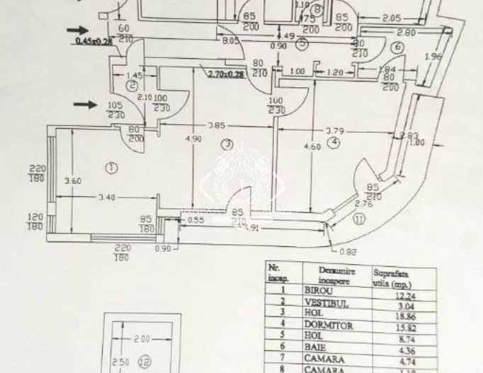 Apartament 3 camere | Zona Rosetti | Centrala proprie | Etaj 1 - Schiță 11