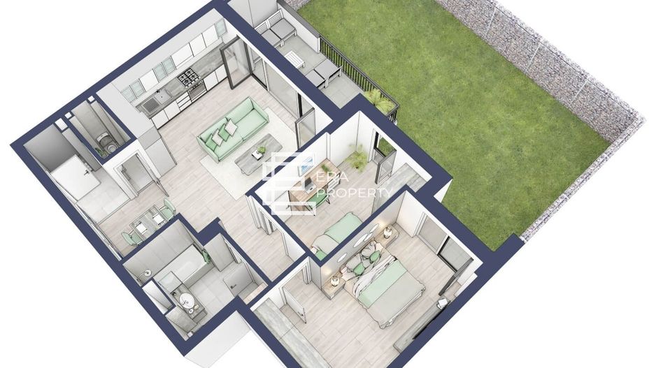 Apartament 3 camere | parter cu gradina | Zona Alba Iulia – Sibiu - Schiță 12