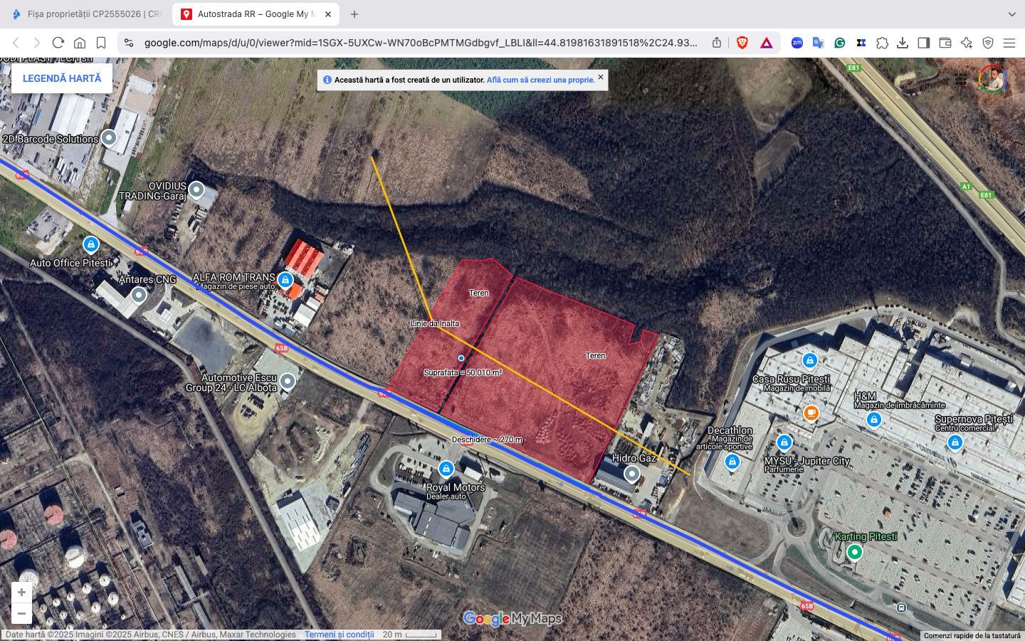 Teren intravilan 50.000 mp Pitesti lângă Carrefour și acces Autostrada A1 - Poză 4