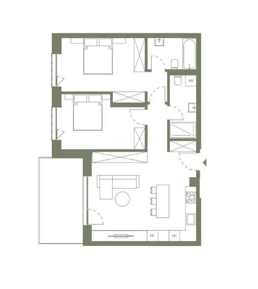 Apartament 3 camere, proiect rezidențial modern, finisaje premium. - Poză 1