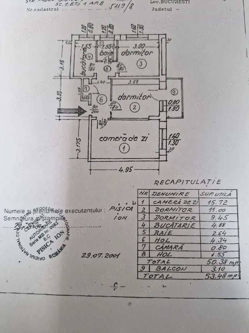 Comision 0% Apartament 3 camere decomandat - Bloc anvelopat - Zona Giurgiului - Poză 11