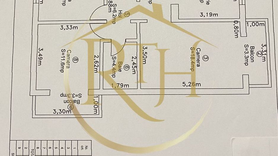 Oferim spre vânzare apartament cu 3 camere, decomandat, zona Girocului - Poză 8