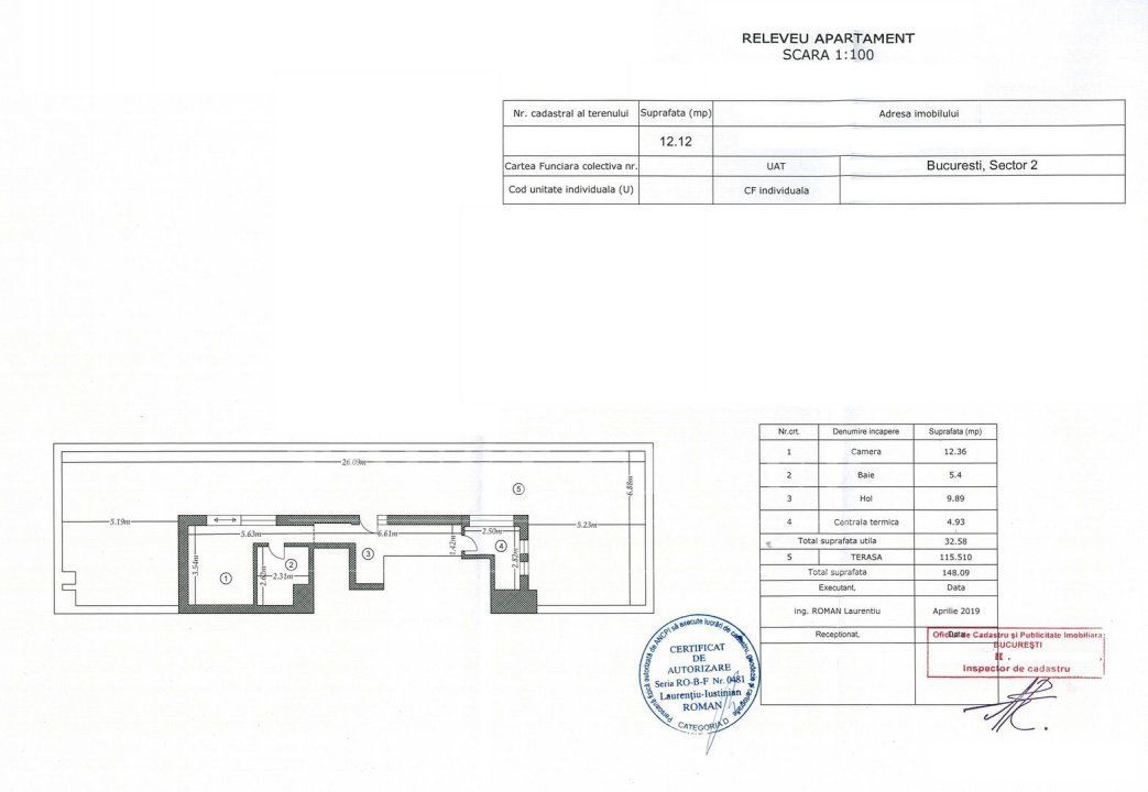 Penthouse deosebit 4 Camere Ultracentral | Terasa 115mp | 2 Locuri parcare - Schiță 35