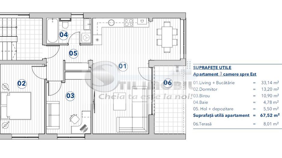 Apartament 3 camere - reper Lac Rediu - 75mp - 104.000Euro - Poză 5