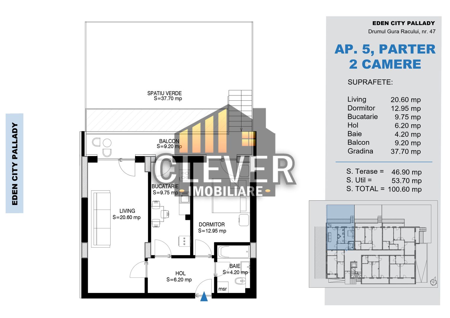 Apartament Modern + Grădină | Metrou Teclu | Finalizare 2026 - Schiță 8