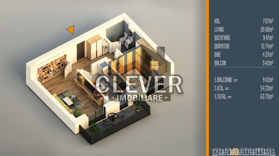 Apartament 2 Camere Theodor Pallady-Titan-Comision 0 - Poză 3