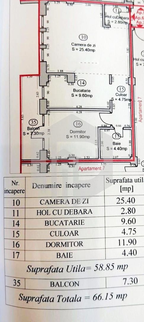 Spatiu de birouri 59 mp str Calea Dumbravii - Schiță 2