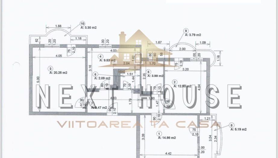 Apartament 3 camere 13 Septembrie - Schiță 2