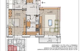 Apartament 2 Cam decomandat-Finisaje Incluse, Metrou Teclu
