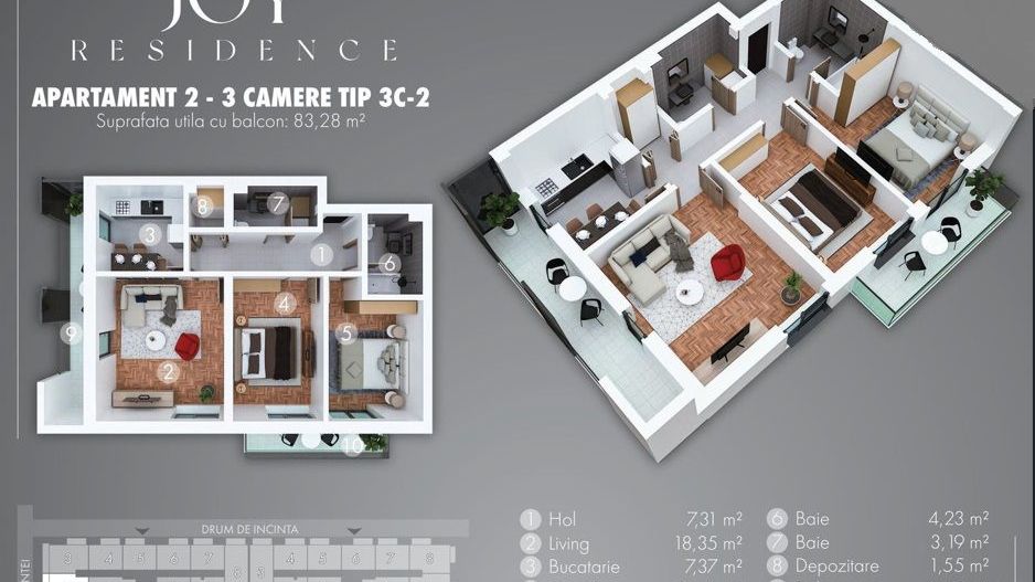 3cam.dec/67mp+2balcoane/16mp/finisaje premium/5min metrou Berceni - Poză 1