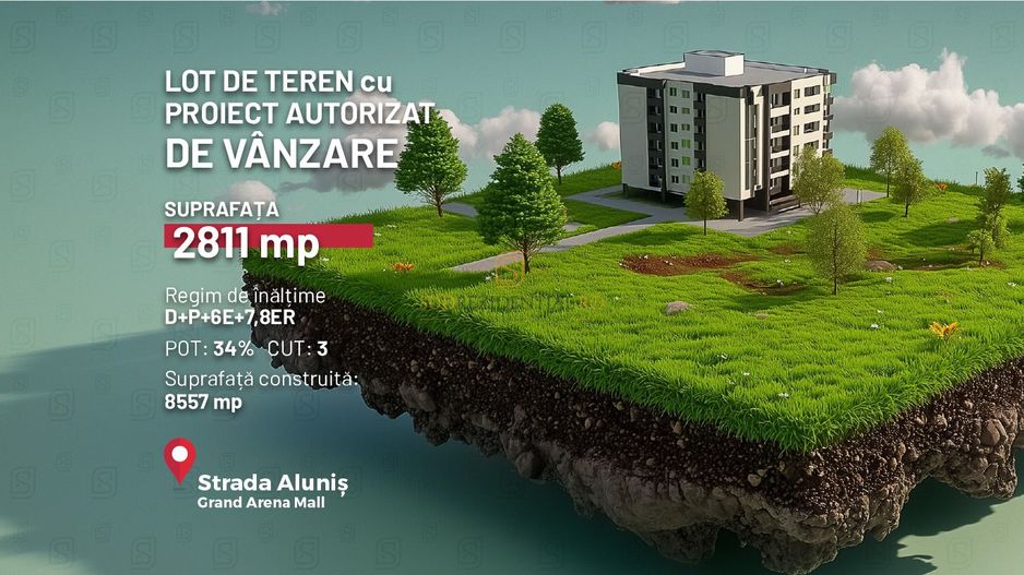 Teren cu autorizatie de constructie, D+P+6E+7ER+8ER, zona MEtalurgiei - Poză 2