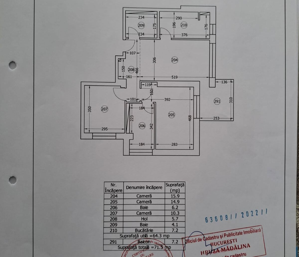 AP. 3 CAMERE ONIX PARK, LOC PARCARE, INCALZIRE PARDOSEALA, COMISION 0% - Schiță 15