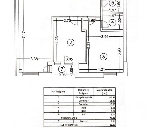 Apartament 3 camere Otopeni ultracentral – de la dezvoltator - Schiță 9